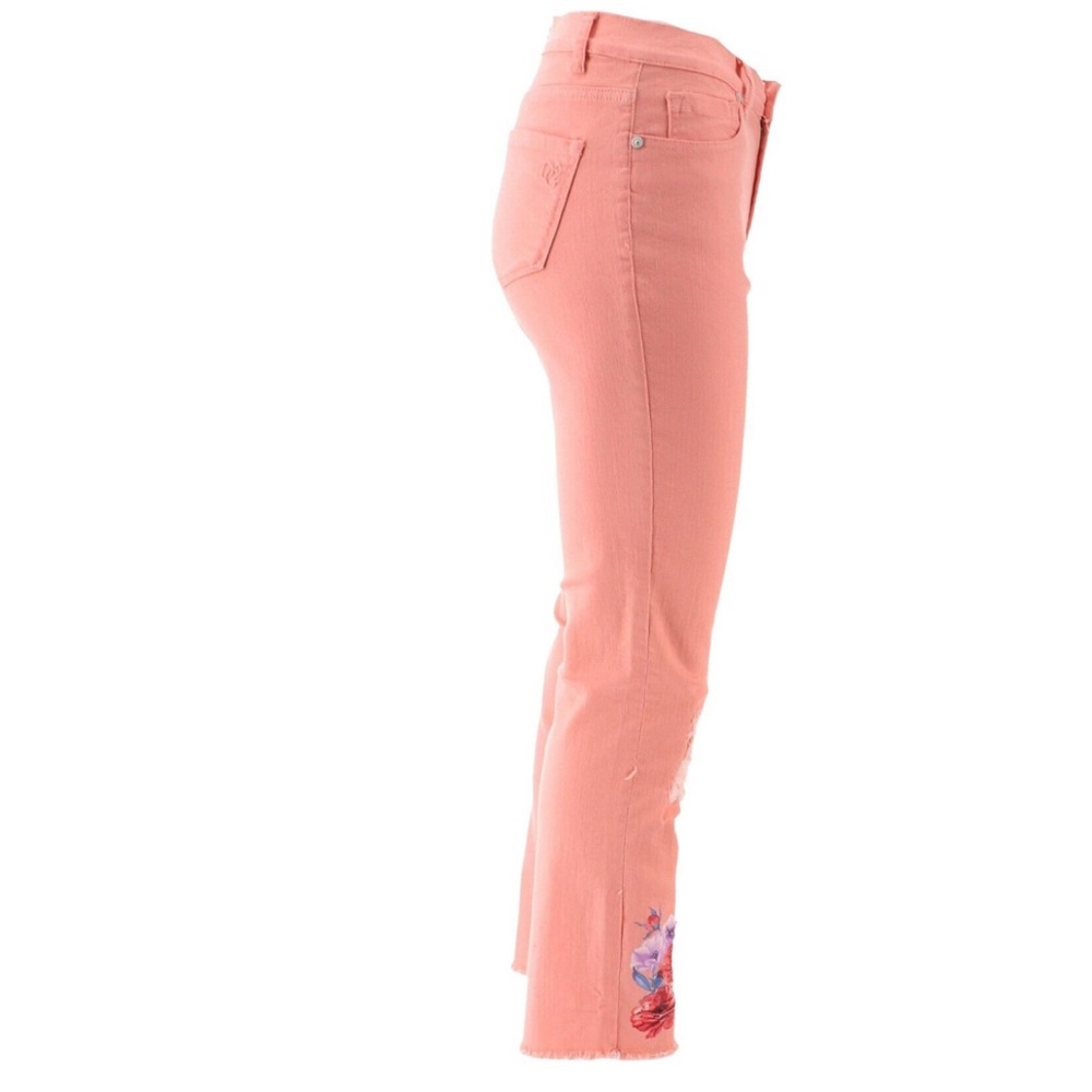 Any 3DG2 at $28 w/$4.99 shipping DIANE GILMAN DISTRESSED FLORAL ANKLE JEANS NWTS - Picture 2 of 10